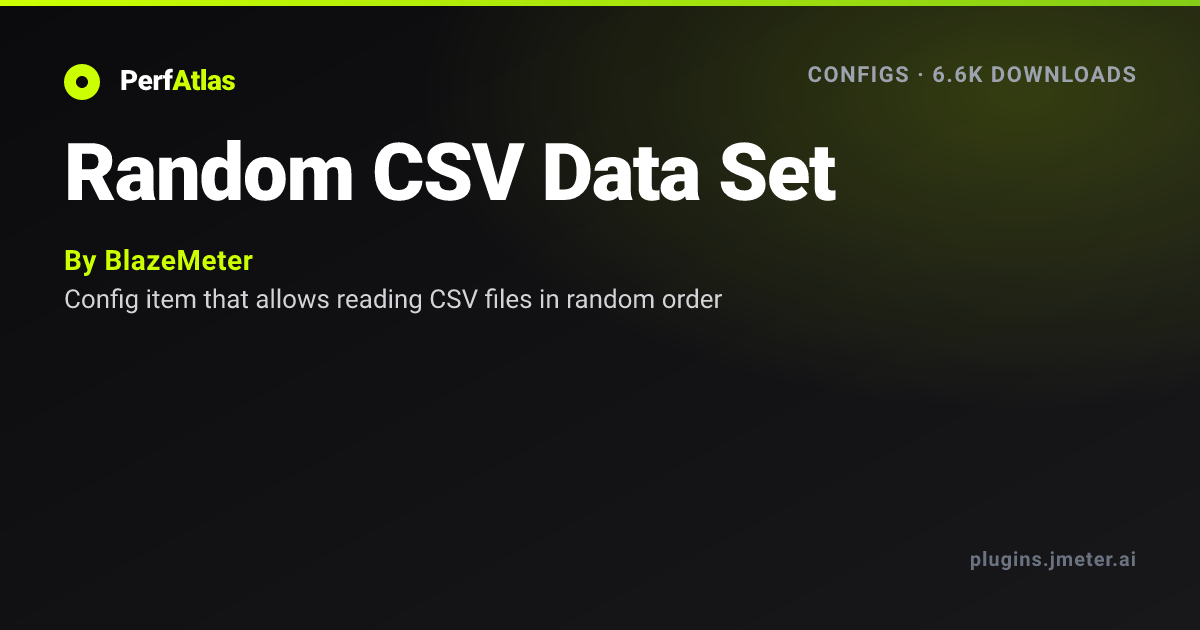 Random CSV Data Set | PerfAtlas