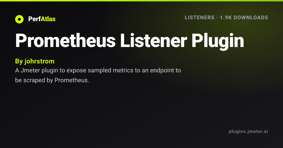 Prometheus Listener Plugin | PerfAtlas