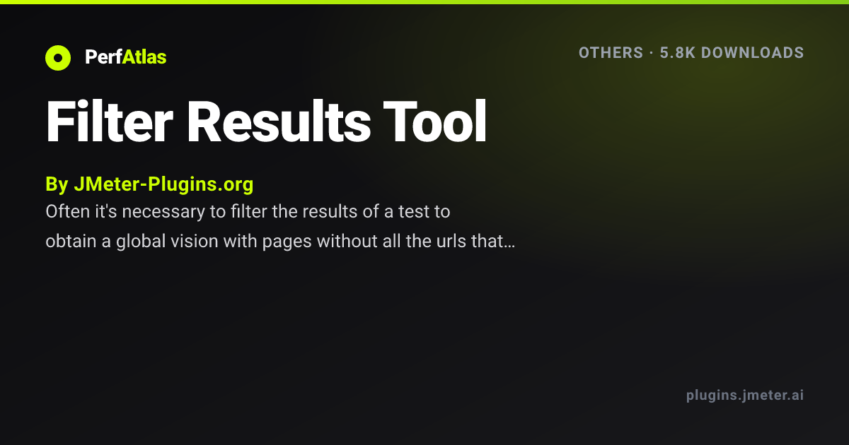 Filter Results Tool | PerfAtlas