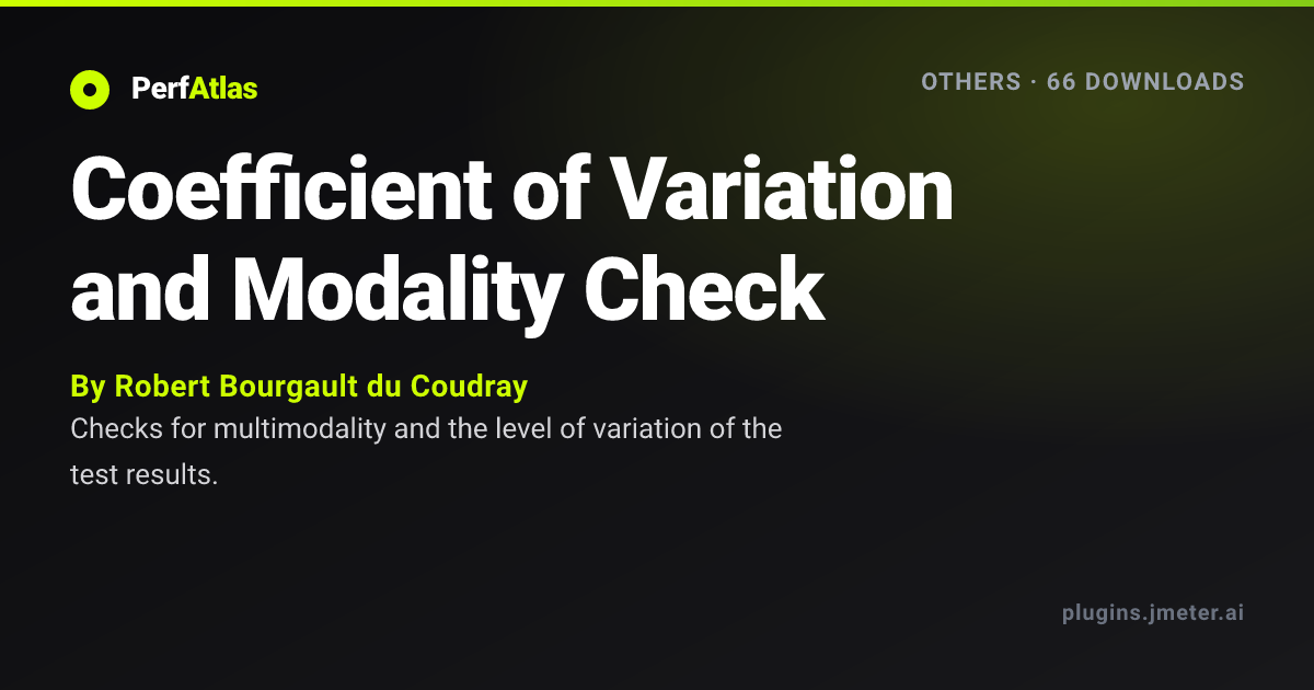 Coefficient of Variation and Modality Check | PerfAtlas